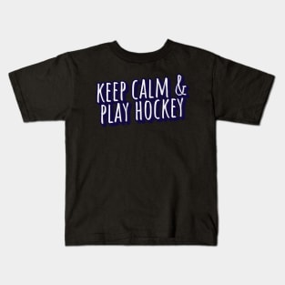 keep calm and play hockey Kids T-Shirt